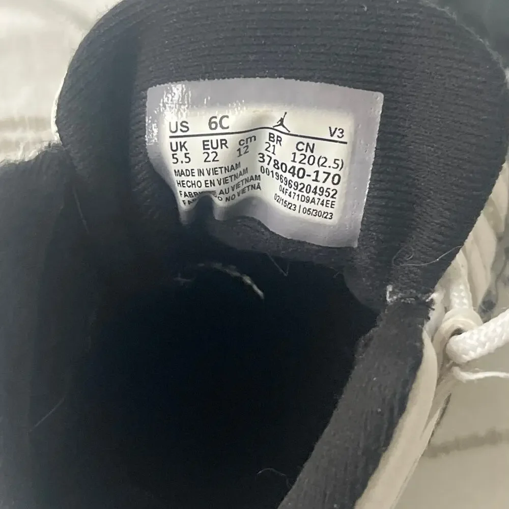 Nike Jordan 11 Retro Toddler Boy's 5.5 White Black Sneaker Shoes 378040-170